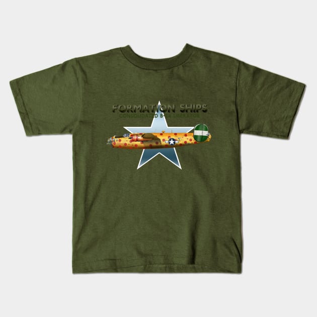 Consolidated B-24 Liberator Kids T-Shirt by Spyinthesky